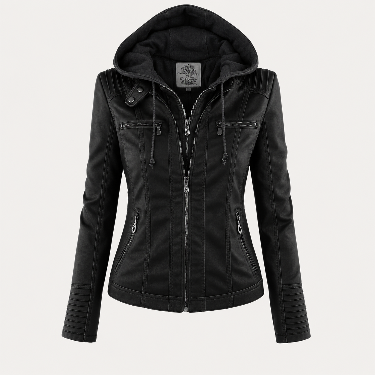 Diane | Leather Jacket with Hood