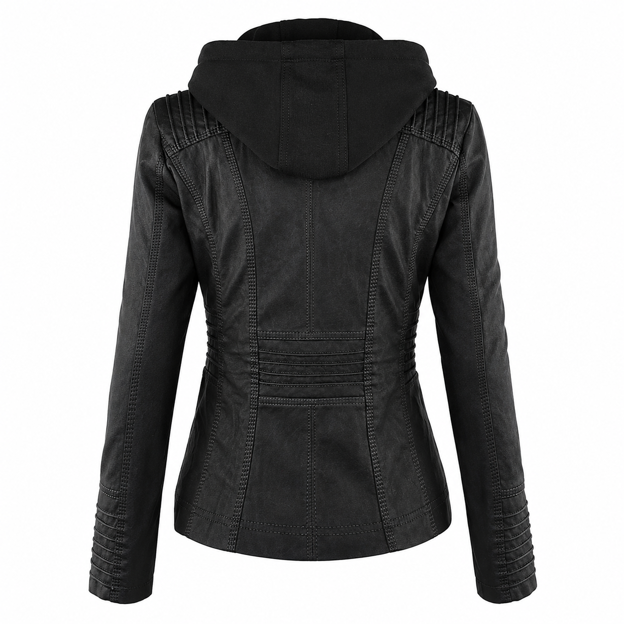 Diane | Leather Jacket with Hood