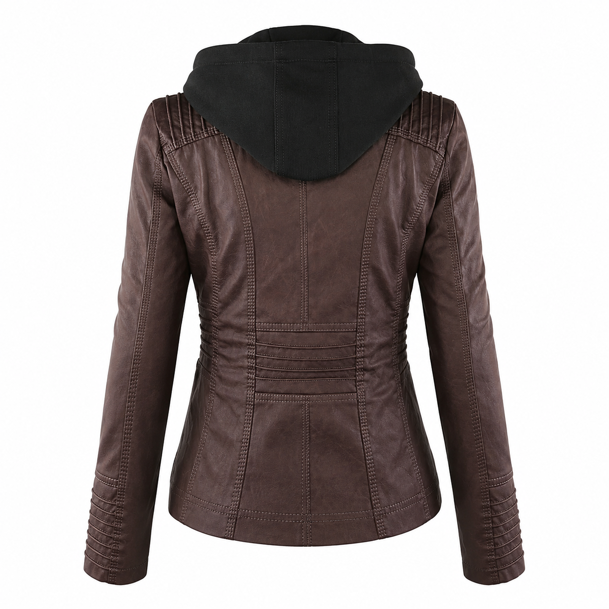 Diane | Leather Jacket with Hood