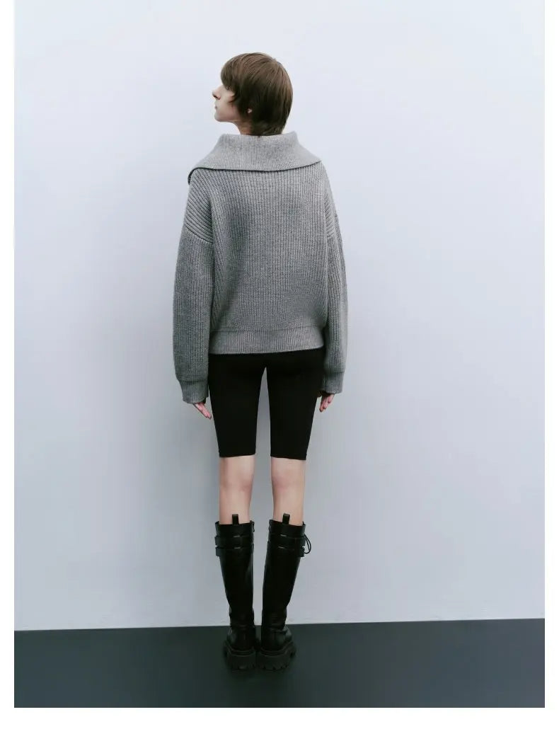 Ava Zip-Collar Knit