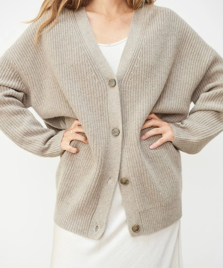 Oversized Rib Cardigan