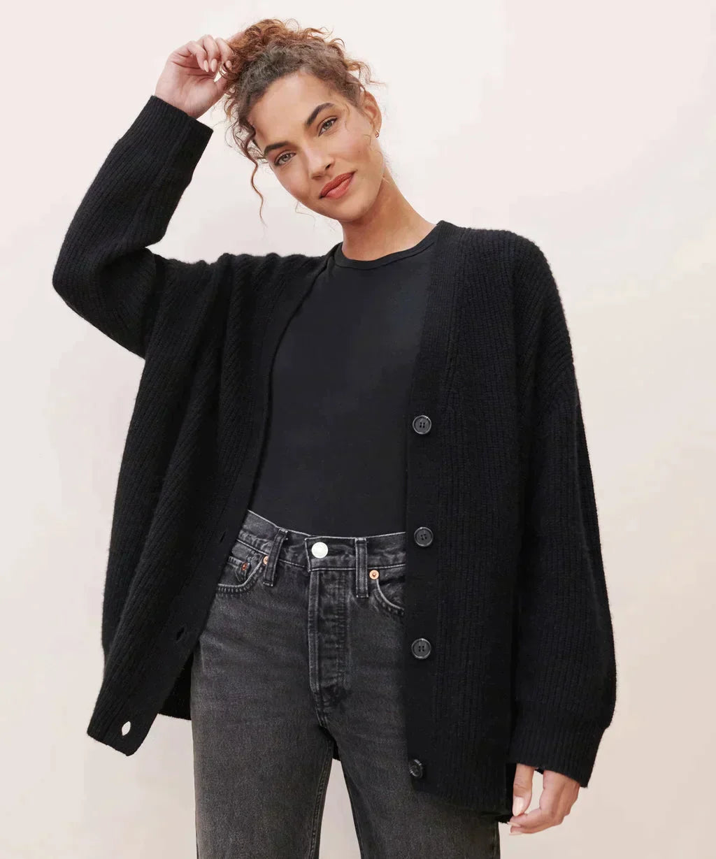 Oversized Rib Cardigan