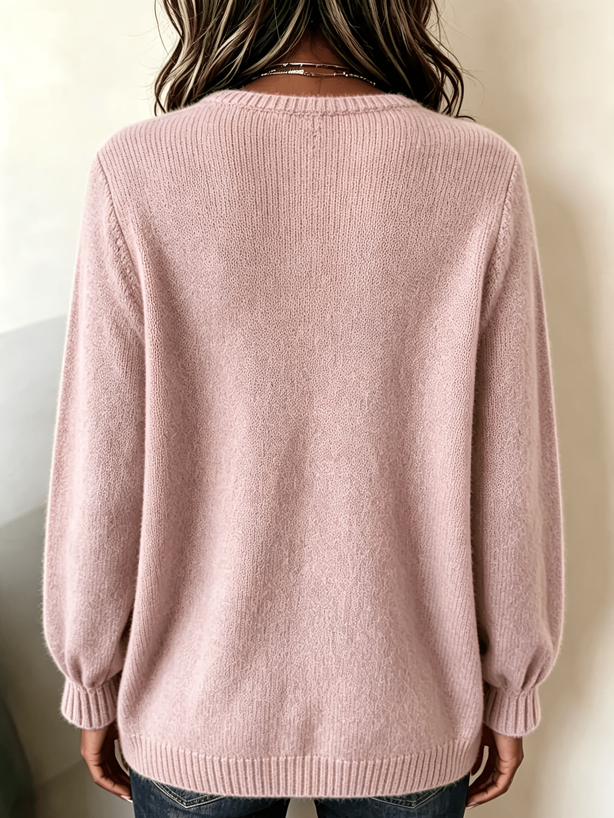 Cozy Pullover with Bell and Long Sleeves