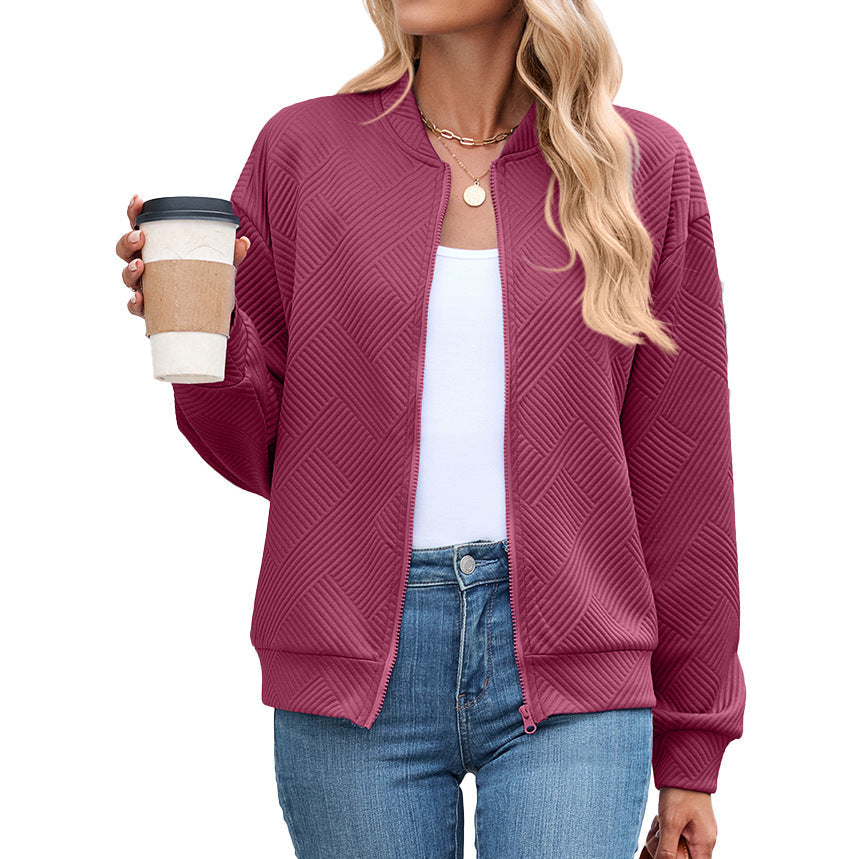 Harper | Women's Zip-Up Long Sleeve Bomber Jacket