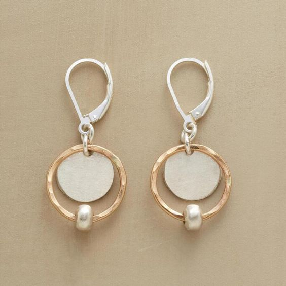 Vintage Gold & Silver Plated Pearl Drop Earrings