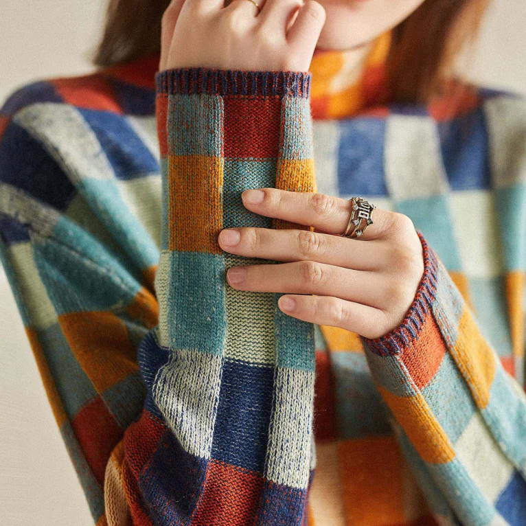 Marlow Check Turtleneck