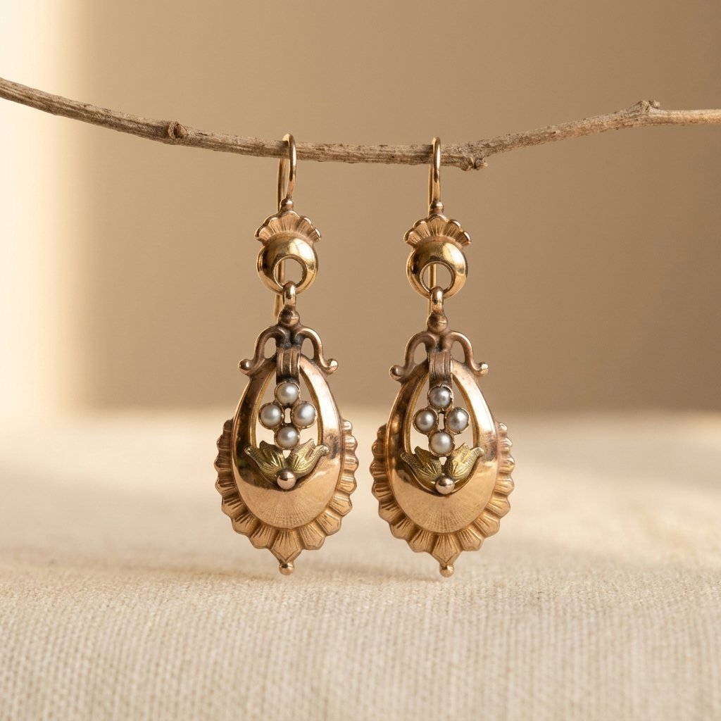 Vintage Bohemian Drop Faux Pearl Earrings