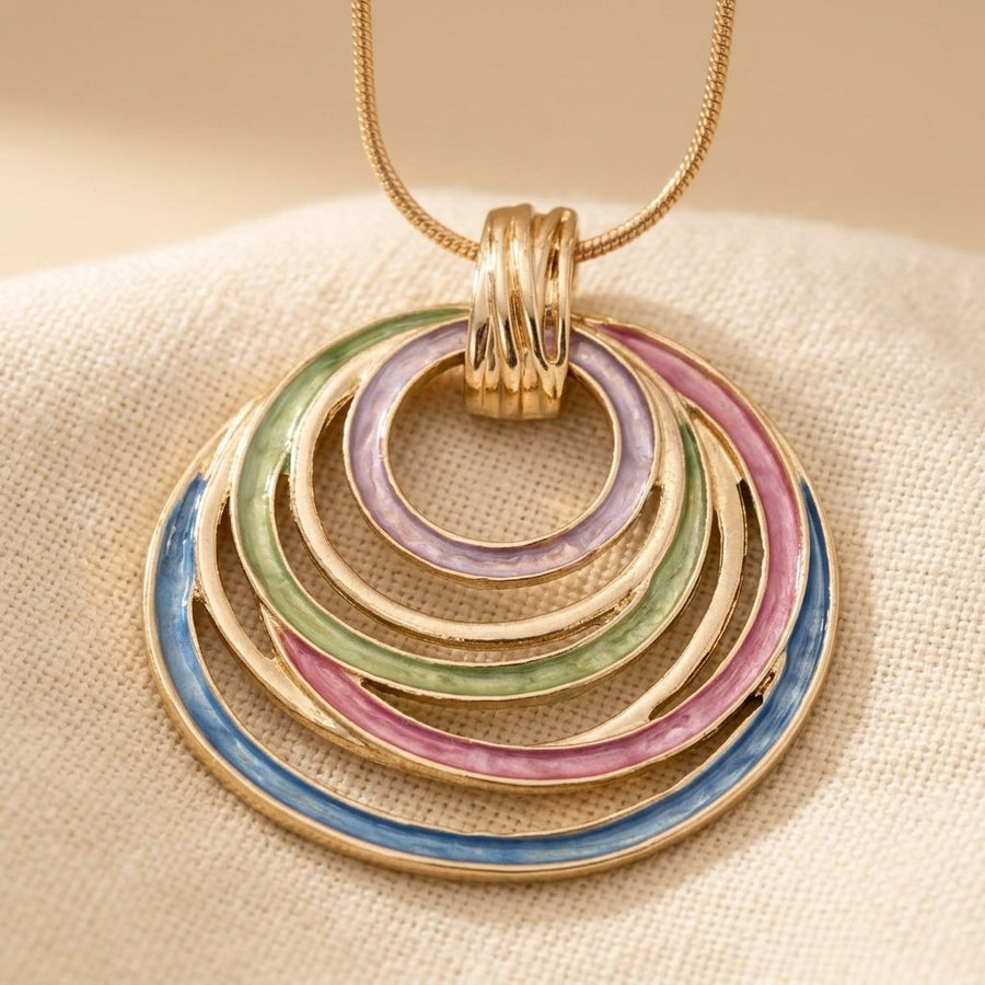 Bohemian Multicolor Marbled Necklace