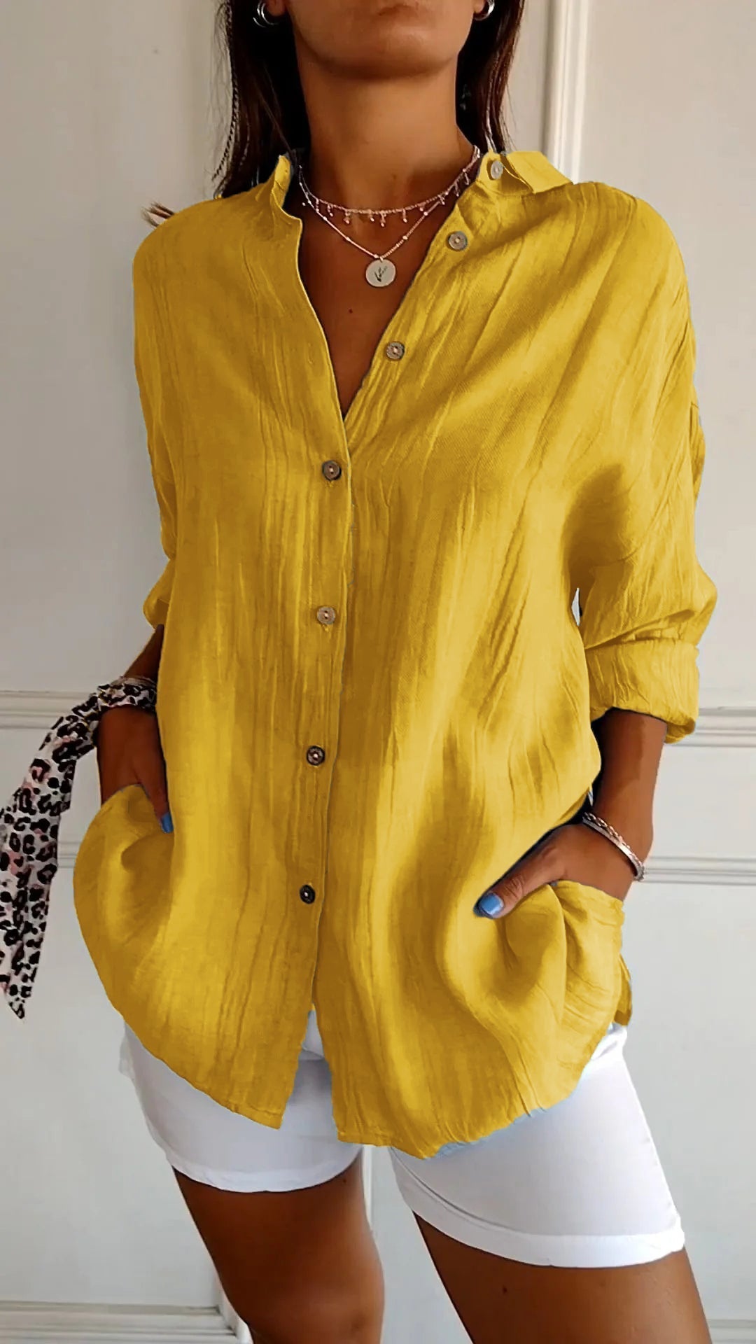 Sharon | Elegant Shirt with Pleated Style