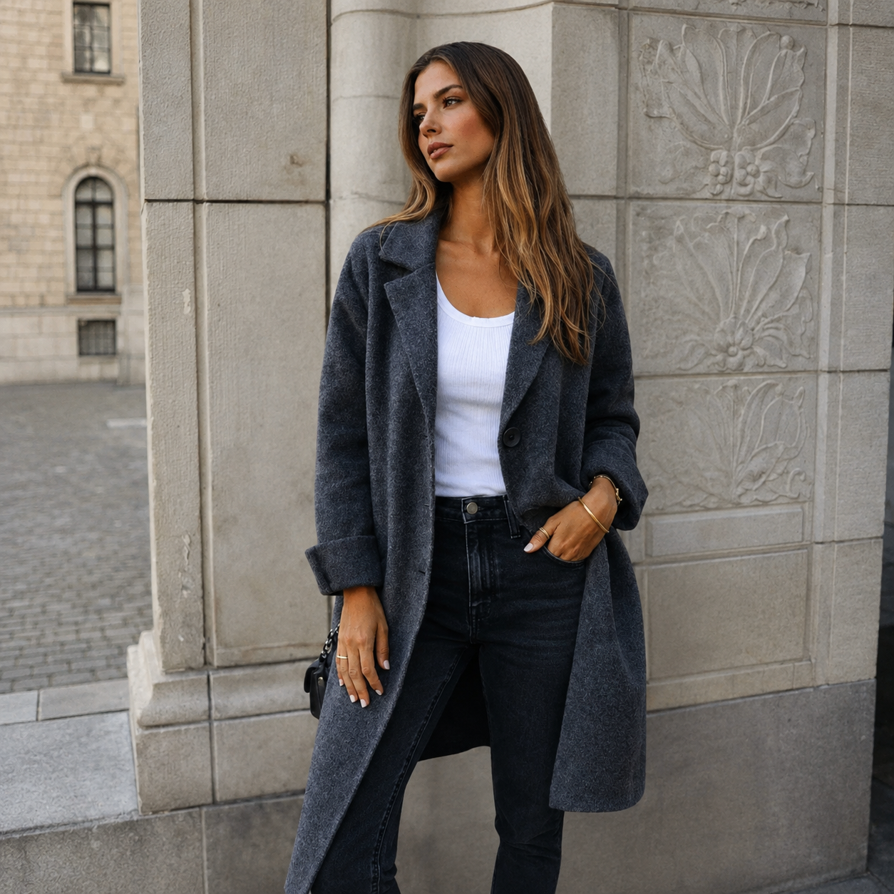 Melanie | Classic Button-Up Coat