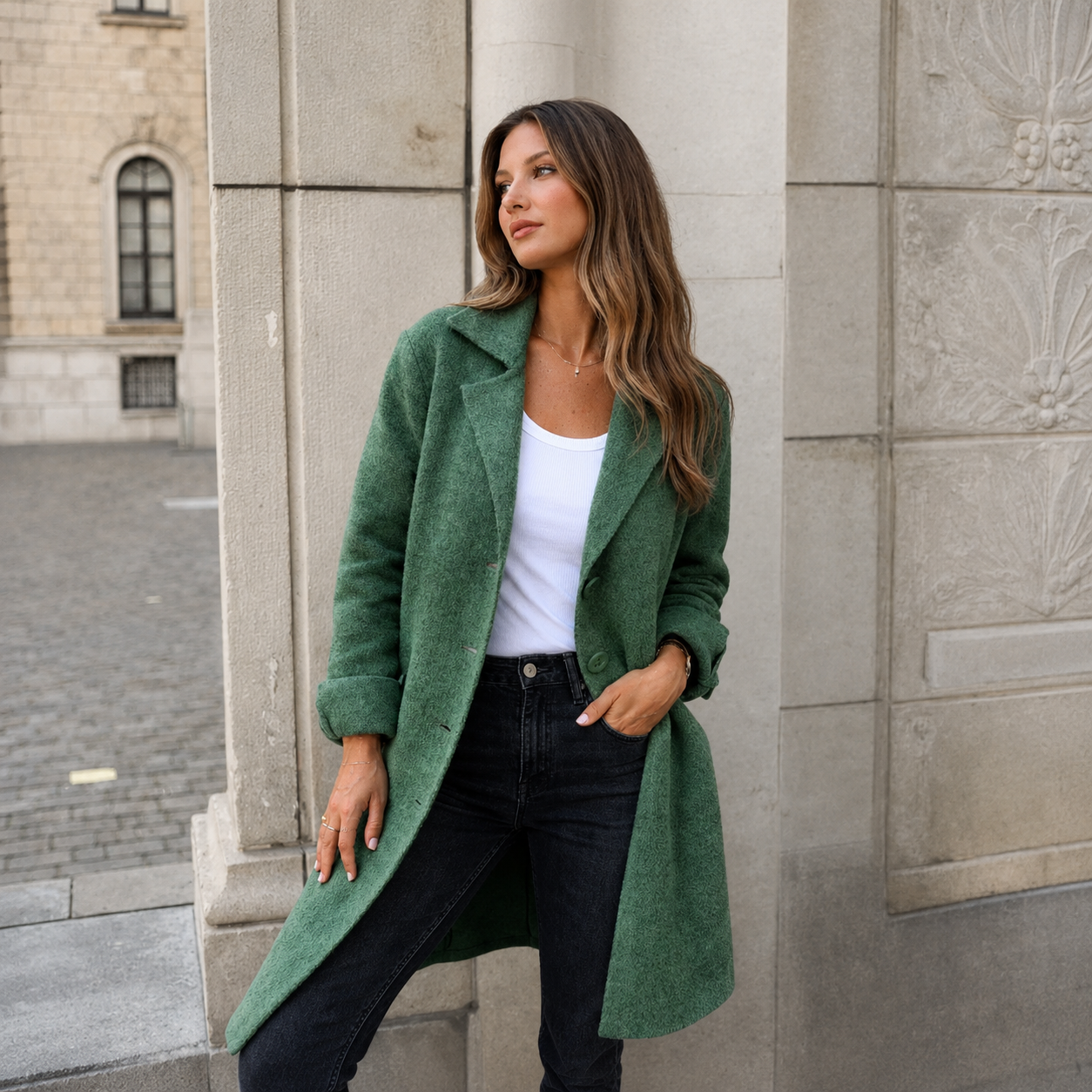 Melanie | Classic Buttoned Coat