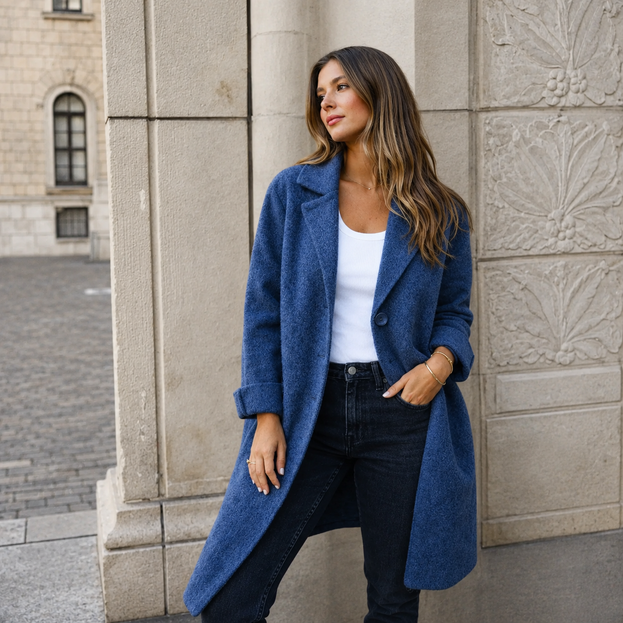 Melanie | Classic Button-Up Coat
