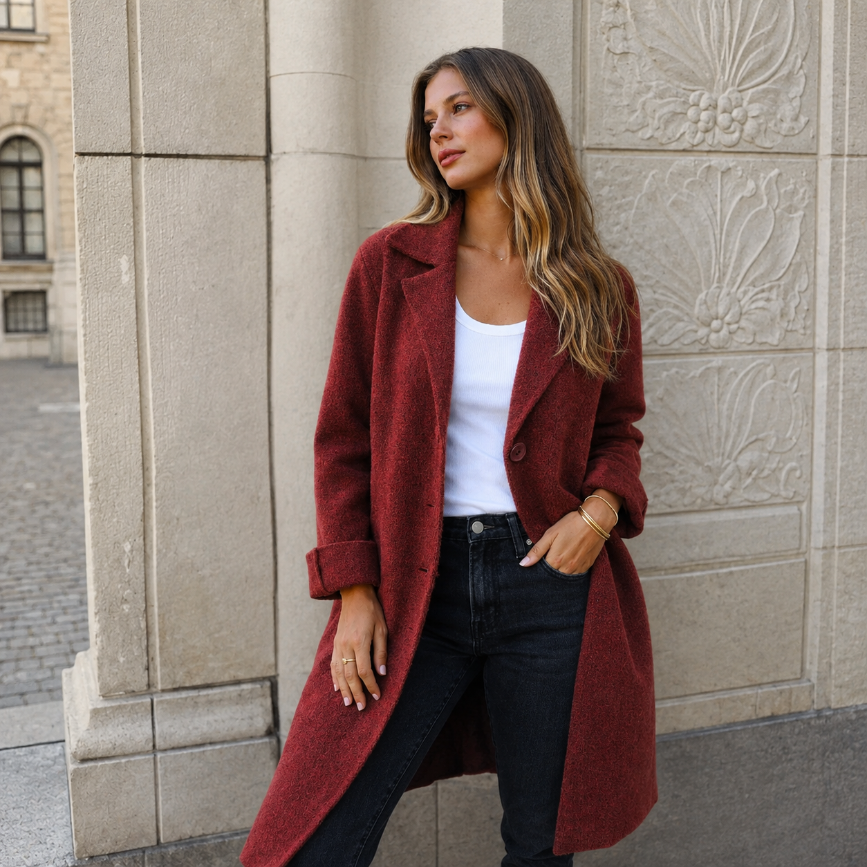 Melanie | Classic Button-Up Coat