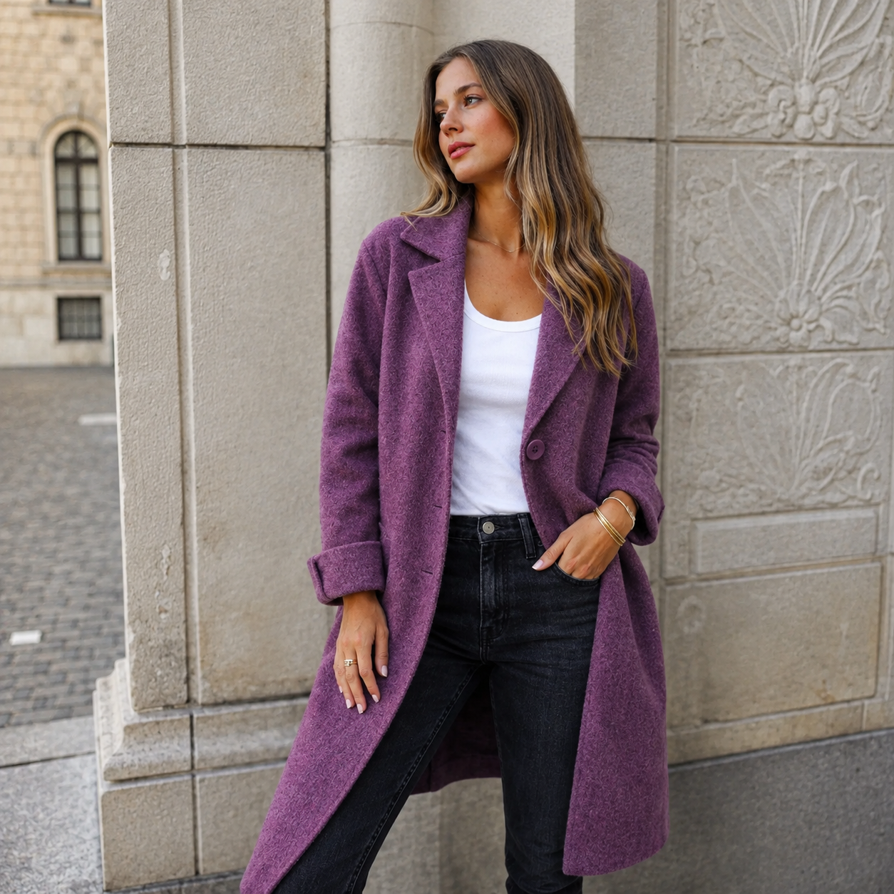 Melanie | Classic Button-Up Coat