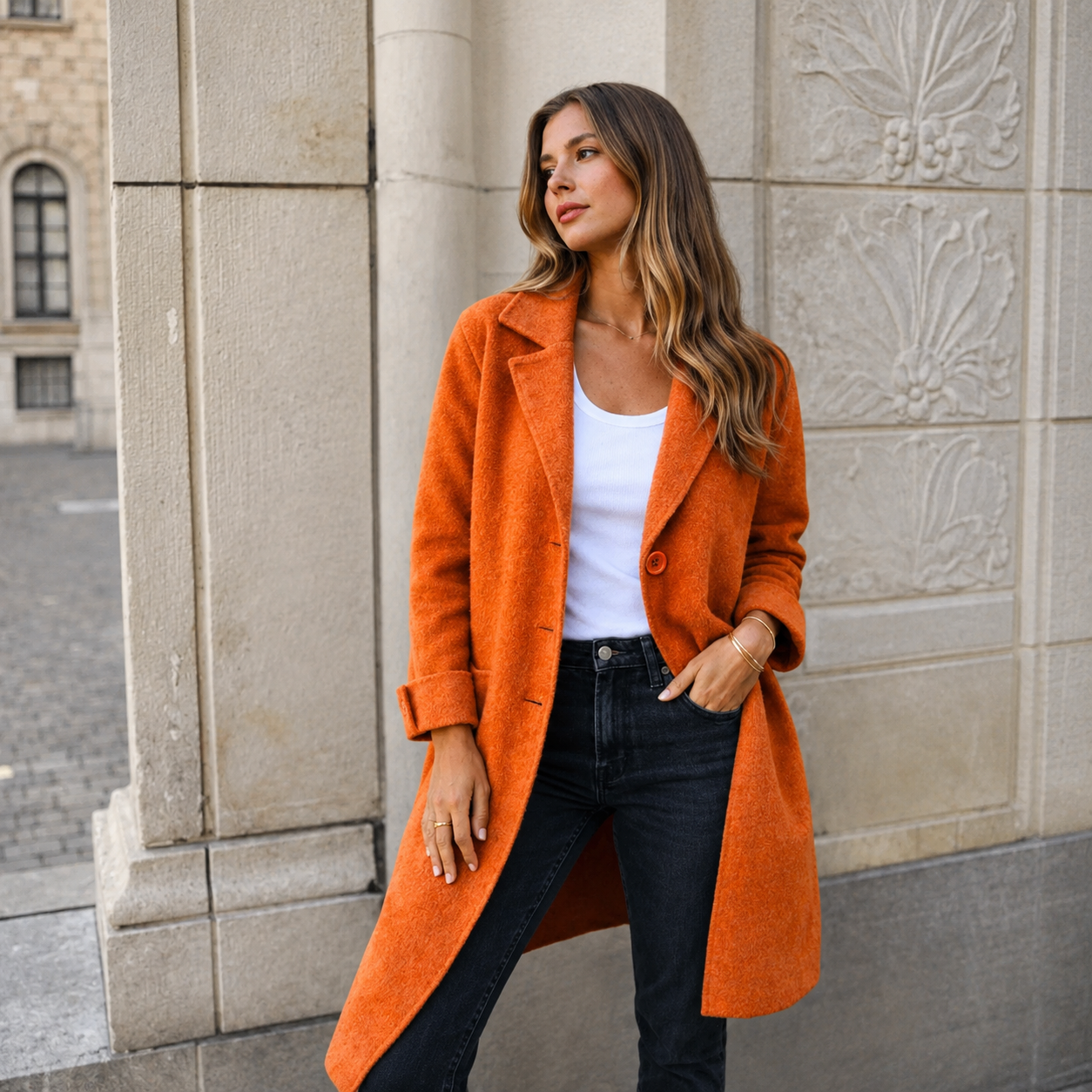 Melanie | Classic Button-Up Coat