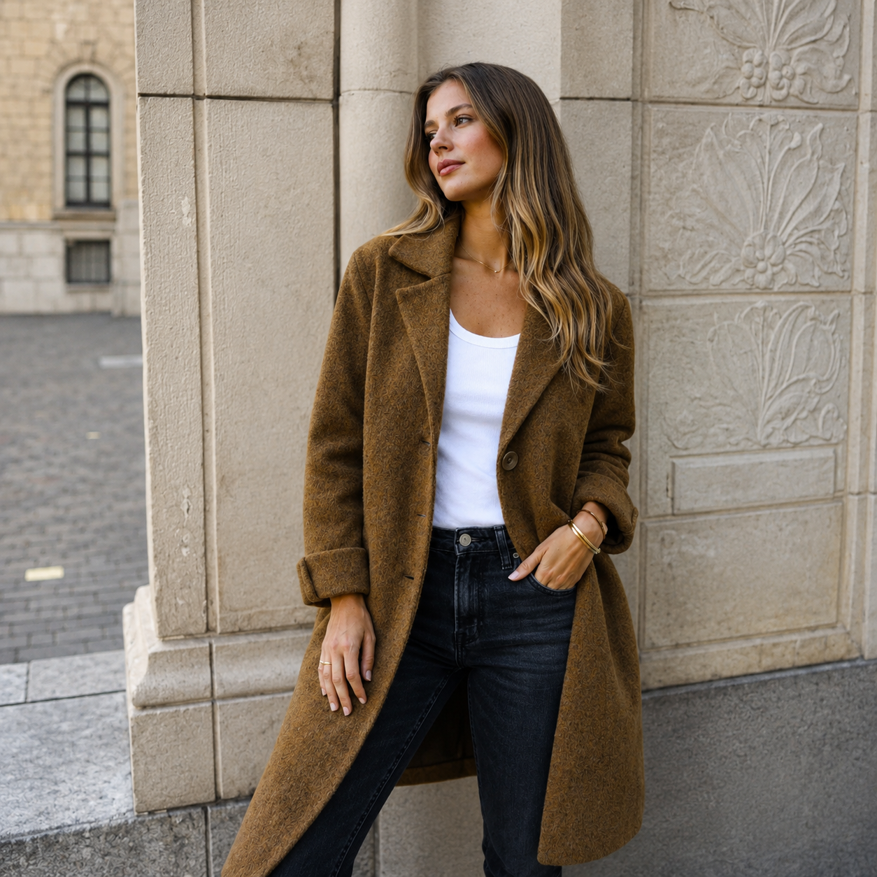 Melanie | Classic Button-Up Coat