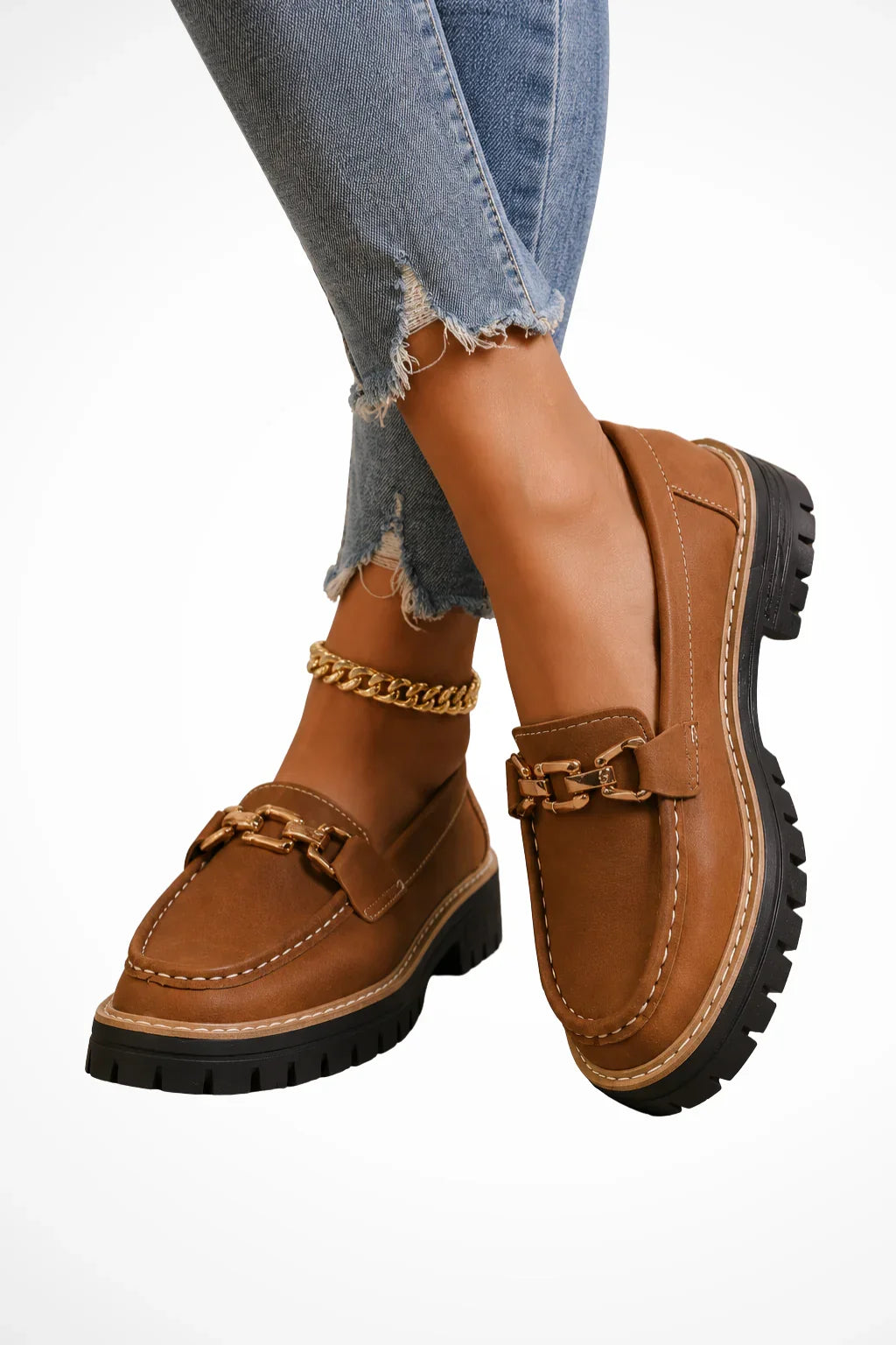 Sharon | Chunky Orthopedic Slip On Loafer Shoes