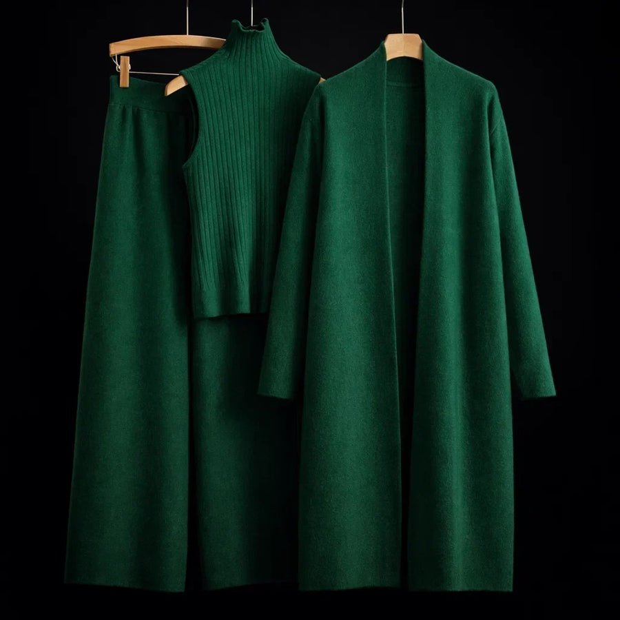 Phyllis - Cashmere Three-Piece Knit Set