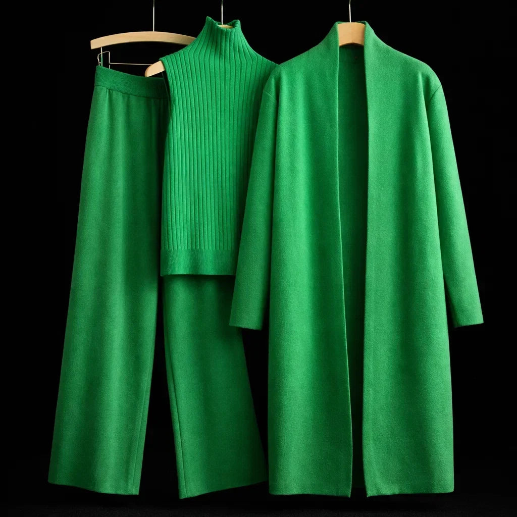 Phyllis - Cashmere Three-Piece Knit Set
