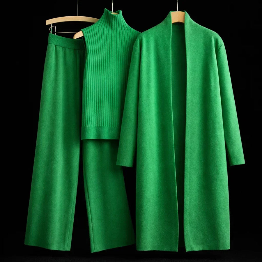 Phyllis - Cashmere Three-Piece Knit Set