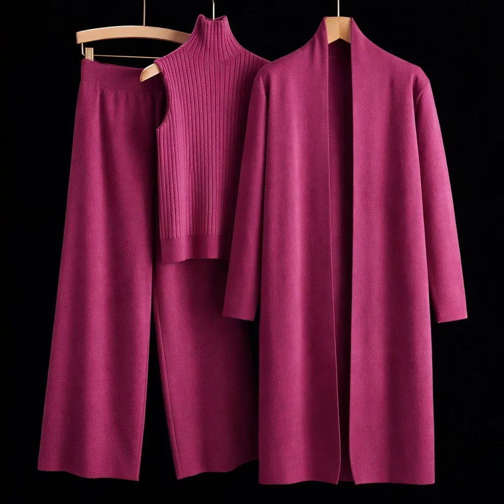 Phyllis - Cashmere Three-Piece Knit Set