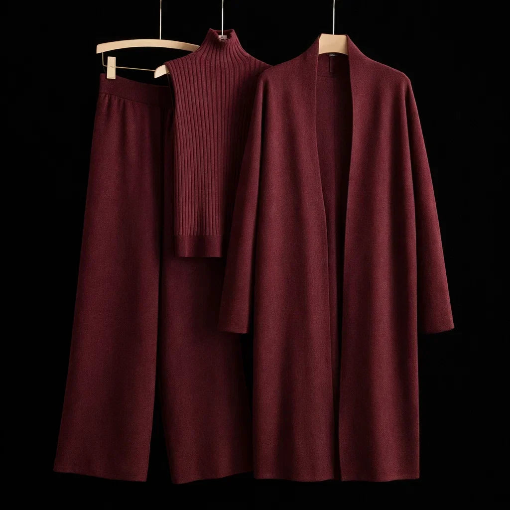 Phyllis - Cashmere Three-Piece Knit Set