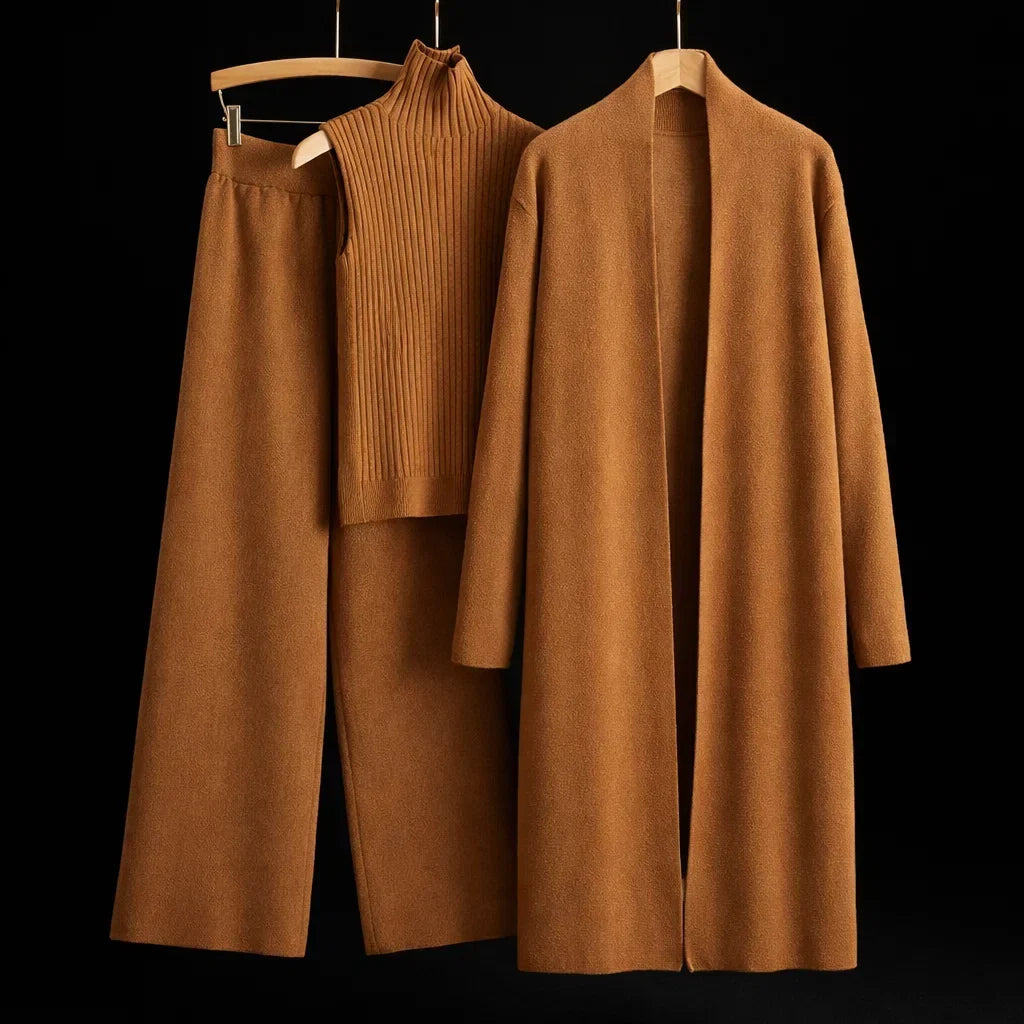 Phyllis - Cashmere Three-Piece Knit Set